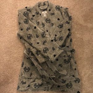 Super soft gray/navy PINK VS robe